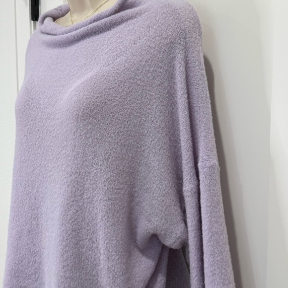 Free People Celeste Sweater Funnel Neck Relaxed Dolman Sleeve Purple Size XS - Picture 6 of 9